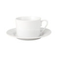 Weisse Porzellan Teetasse & Untertasse 230cc